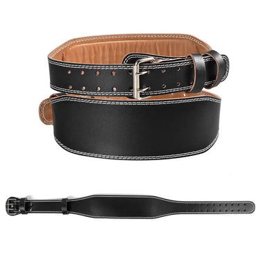 Ceinture pour la Musculation en cuir noir avec boucle robuste, offrant un soutien lombaire et abdominal pour les entraînements de musculation - cocoonease